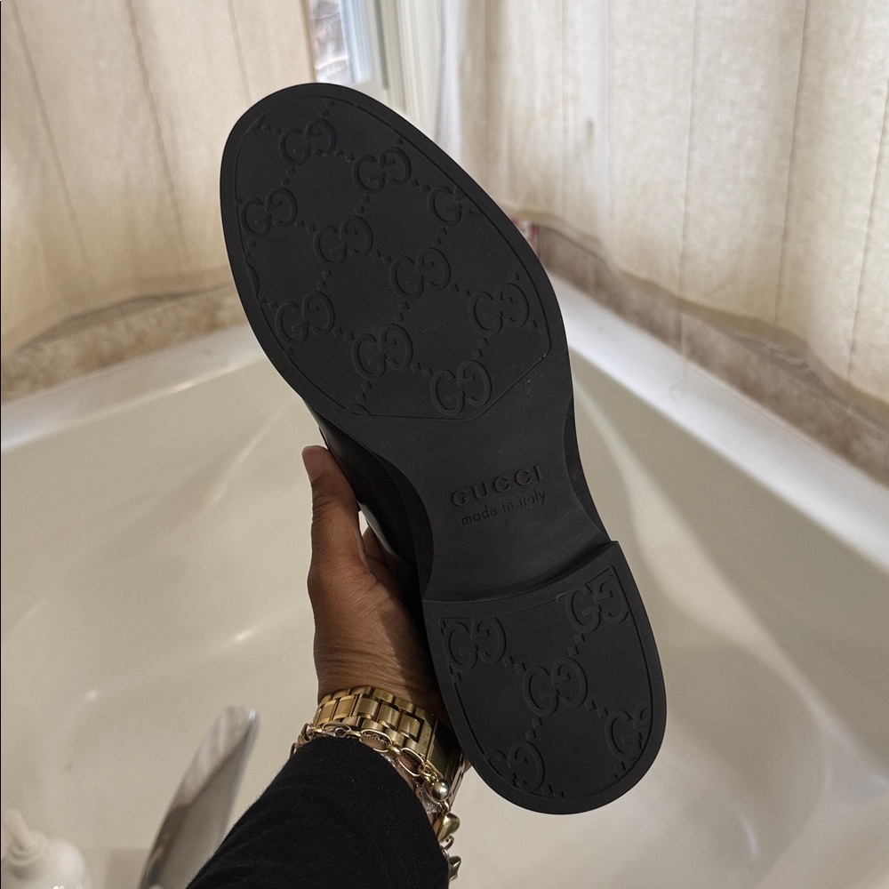 Gucci Black Leather Horsebit Loafers - Picture 6 of 7